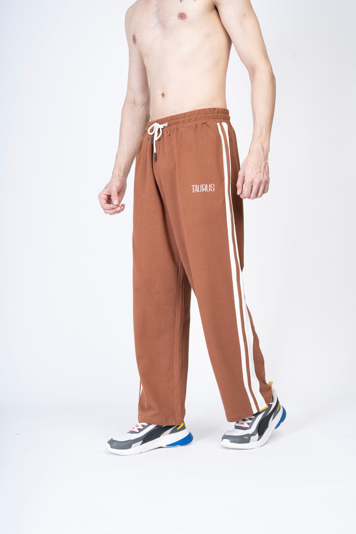 Reddish Brown Track-Pants 100% Cotton Terry