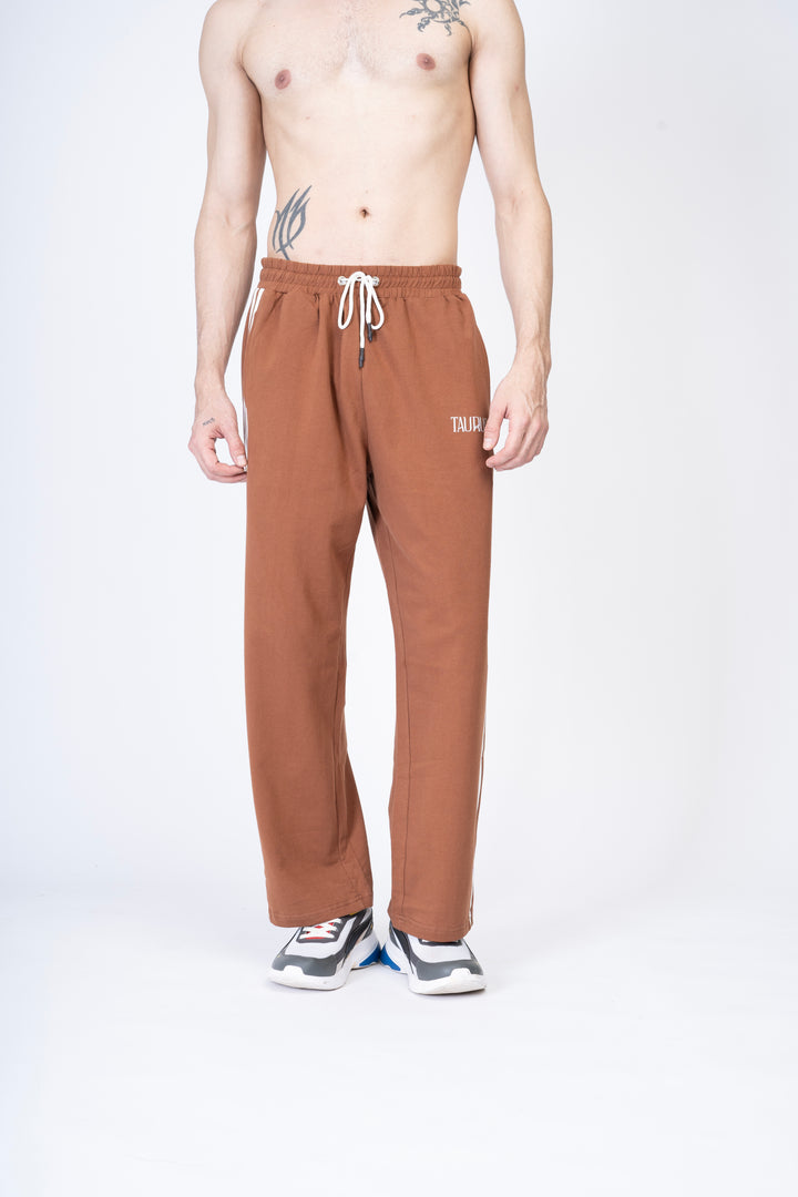 Reddish Brown Track-Pants 100% Cotton Terry