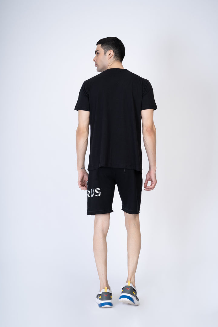 Black T-shirt and Black Shorts 100% cotton