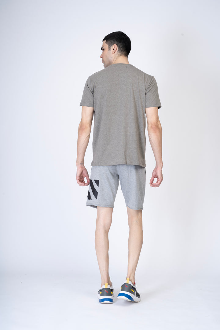 Grey T-shirt and Grey Shorts