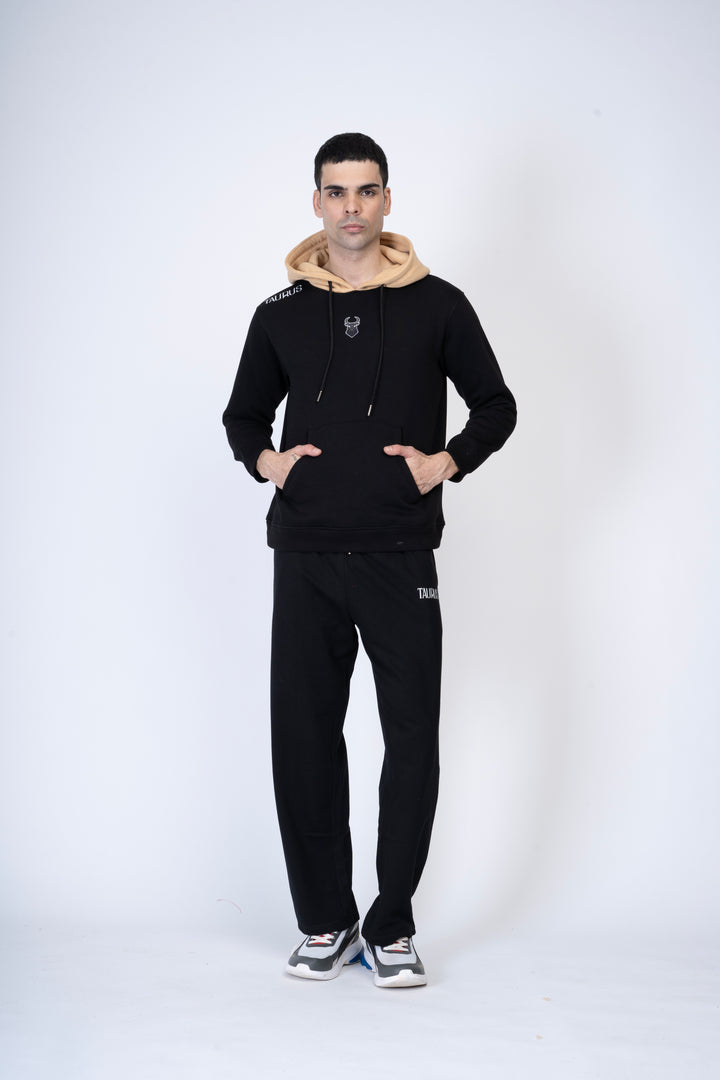 Black Hoodie and Black Track Pants 100% cotton