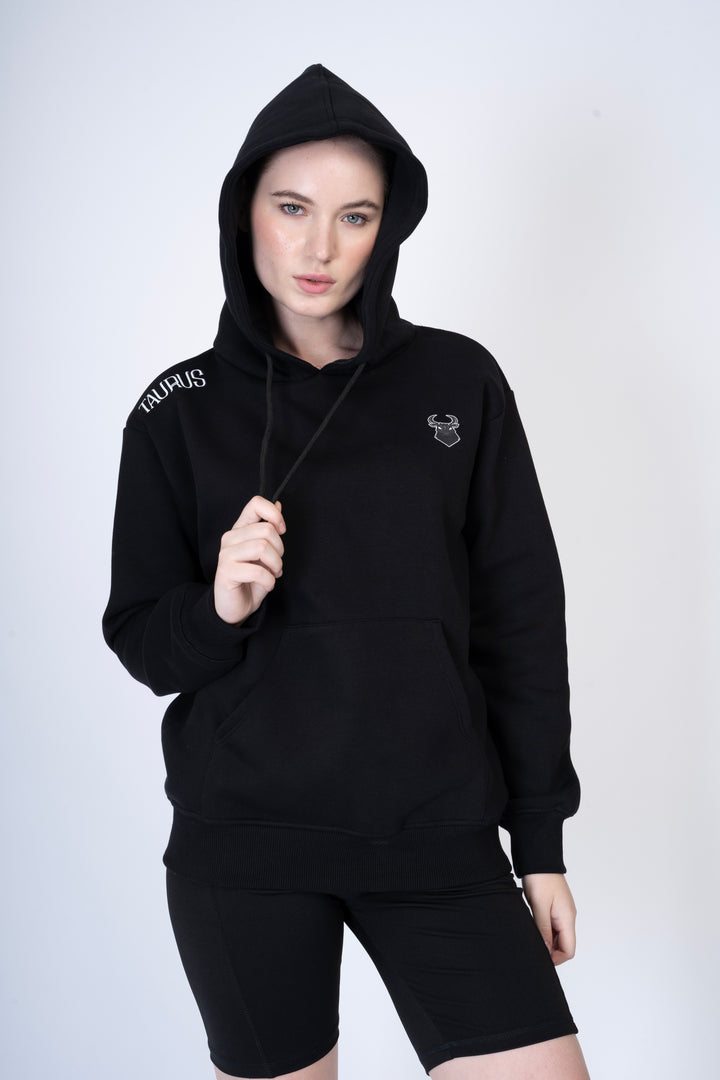 Black Hoodie with Shorts 100% cotton fleece